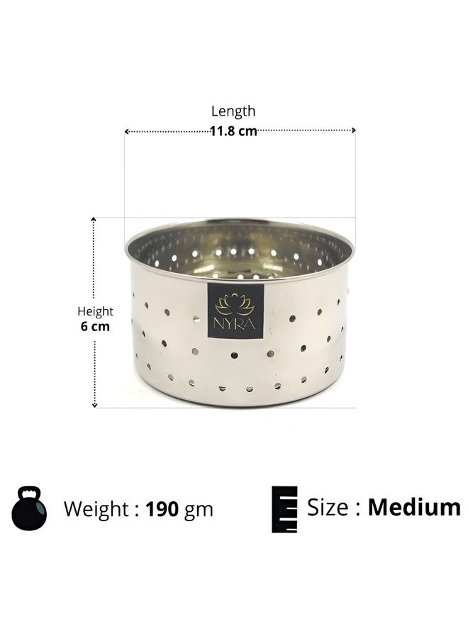 Nyra Kitchenware Stainless Steel Mould & Strainer with Top Press Lid - Image 2